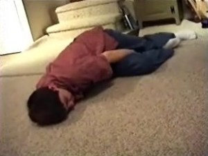 A Victim of Narcolepsy after a Cataplexy Attack Source. Image by Octavio on Wikimedia Commons